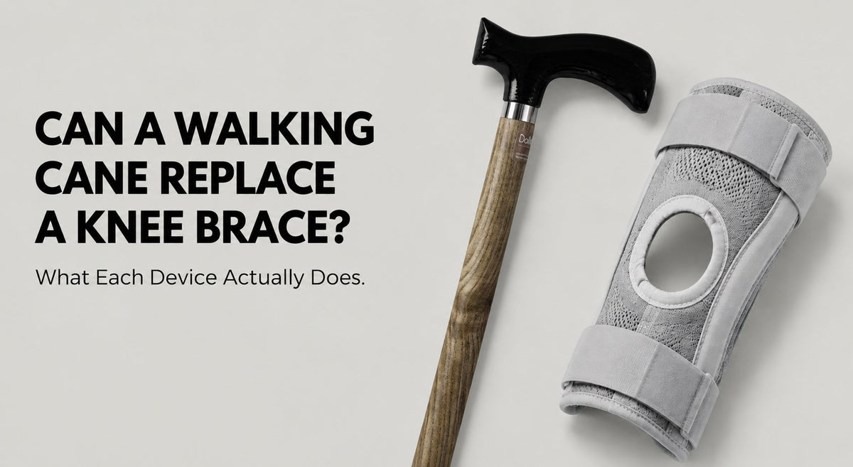 Can a Walking Cane Replace a Knee Brace? What Each Device Actually Does