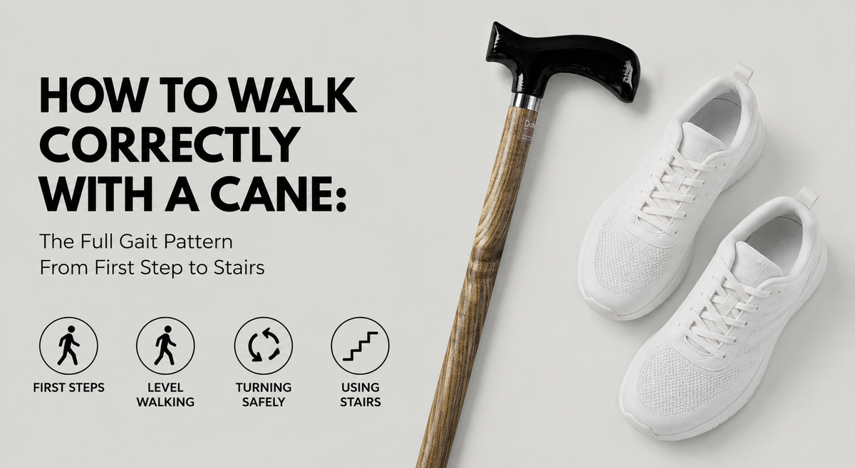 How to Walk Correctly With a Cane: The Full Gait Pattern From First Step to Stairs