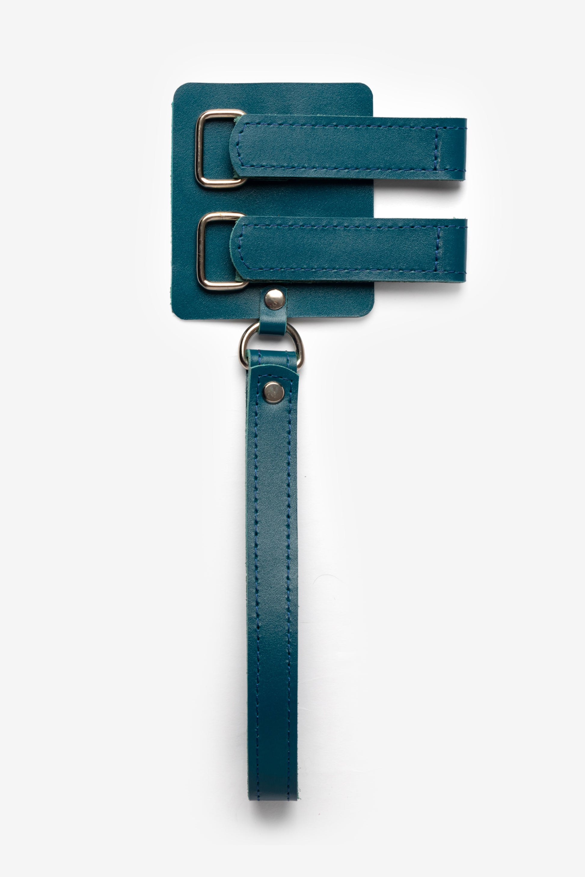 Color-block leather cane lanyard matching.