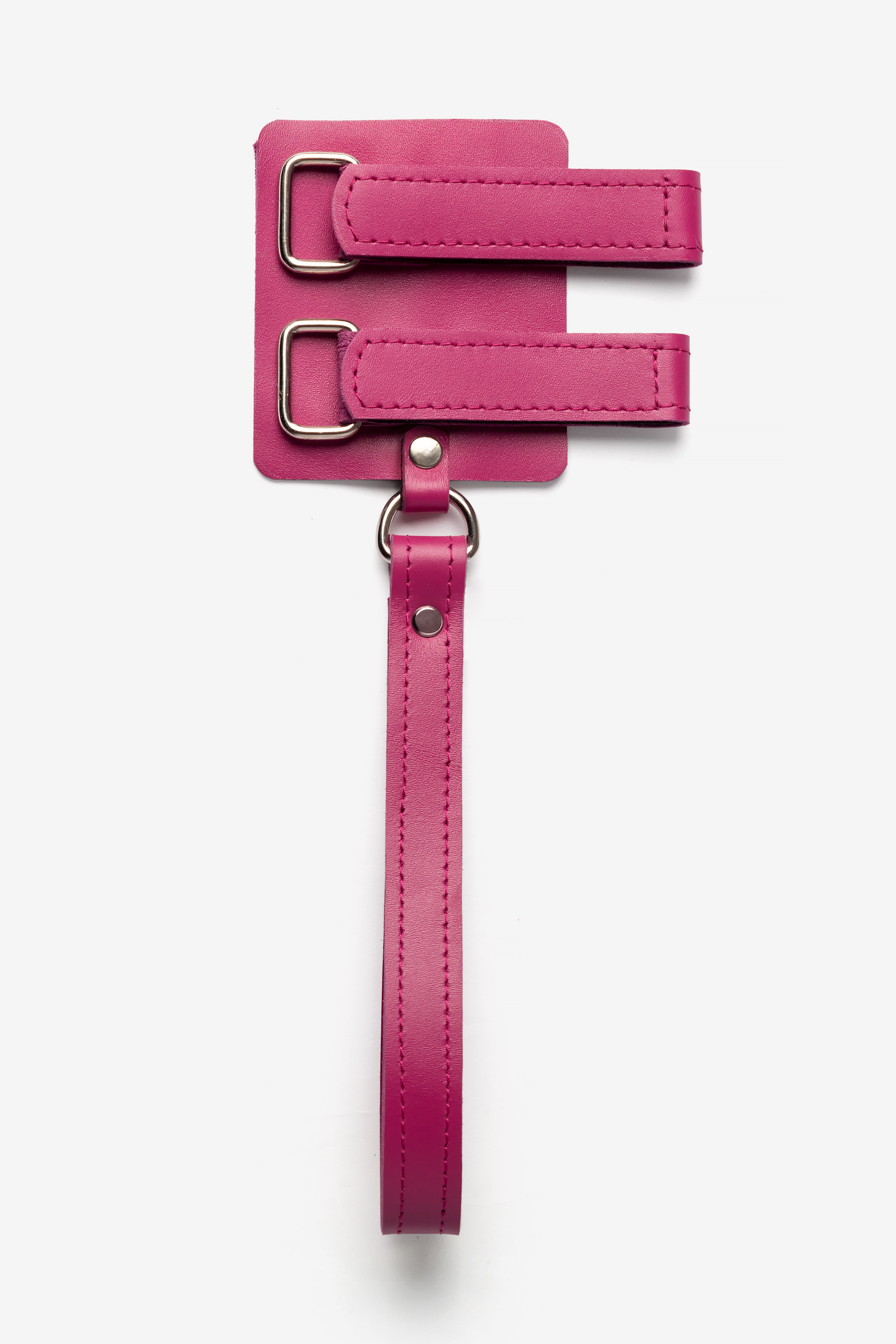 Deep rose premium leather cane loop for executive style.
