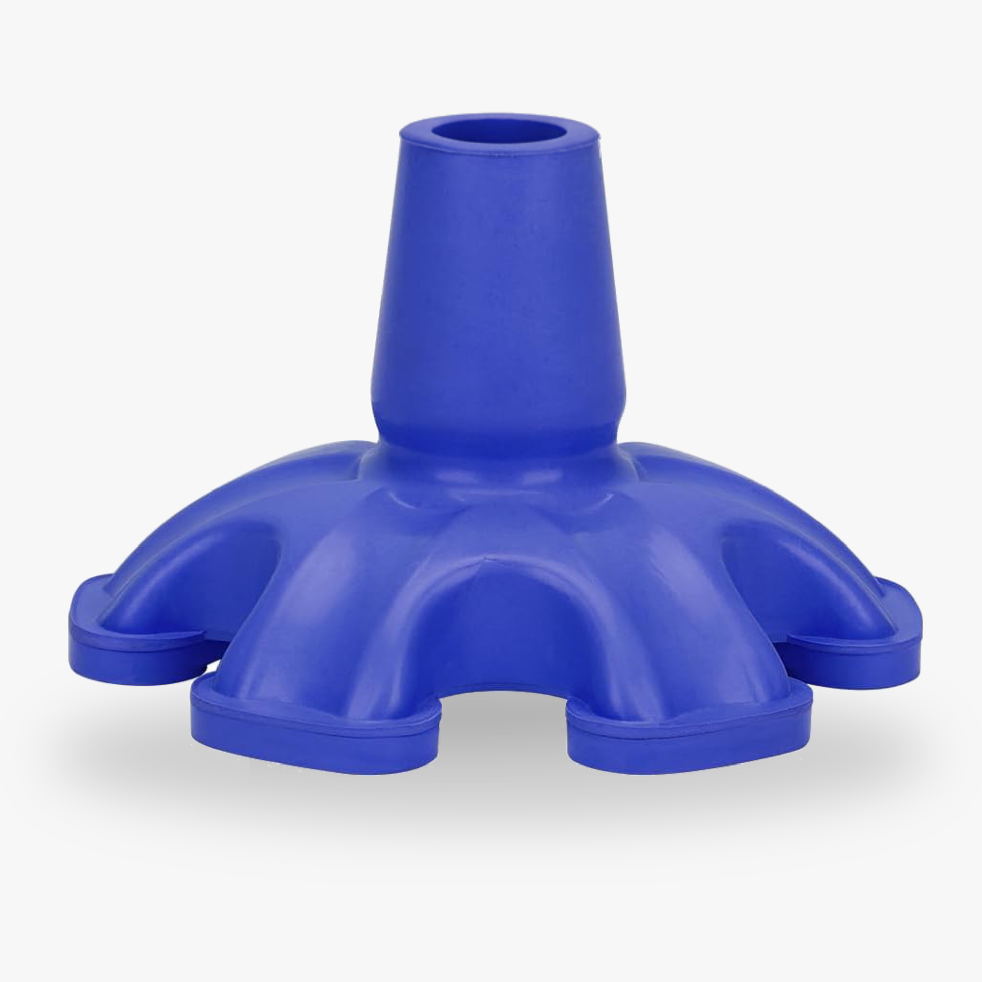 Extra wide stability base for walking sticks.