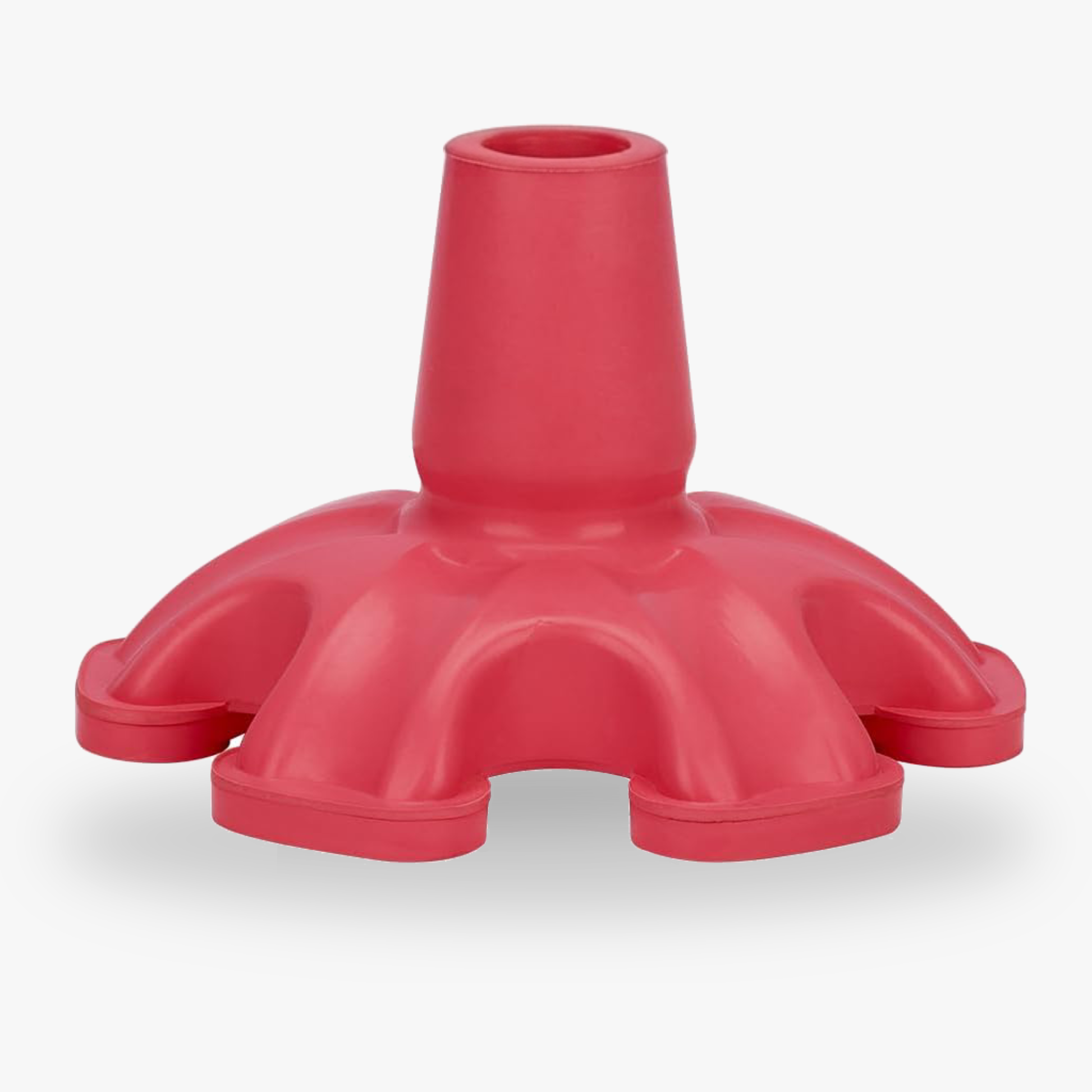 Heavy-duty tripod-style cane base with 6 contact points.