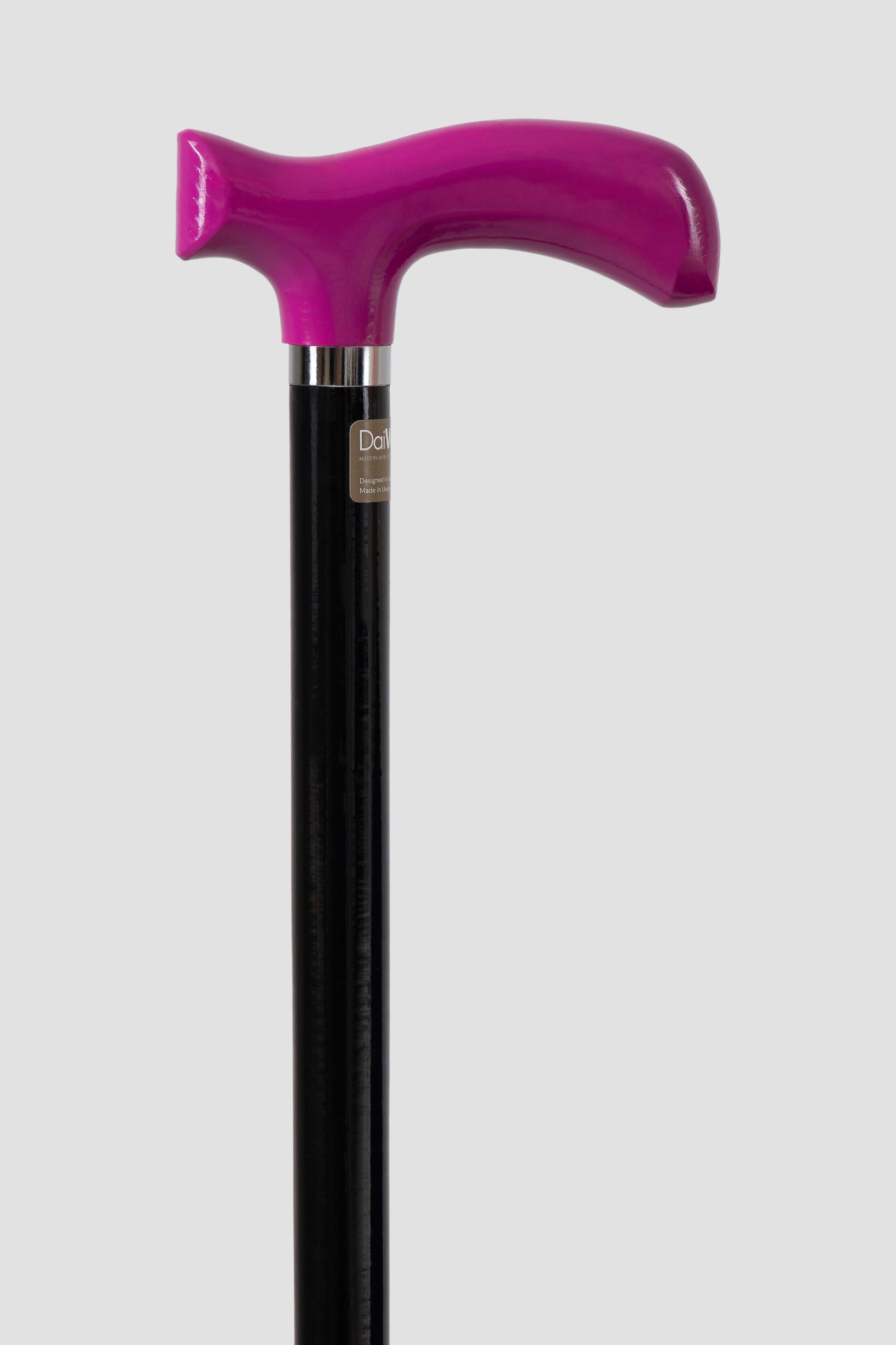 Modern pink stylish walking stick for a young woman