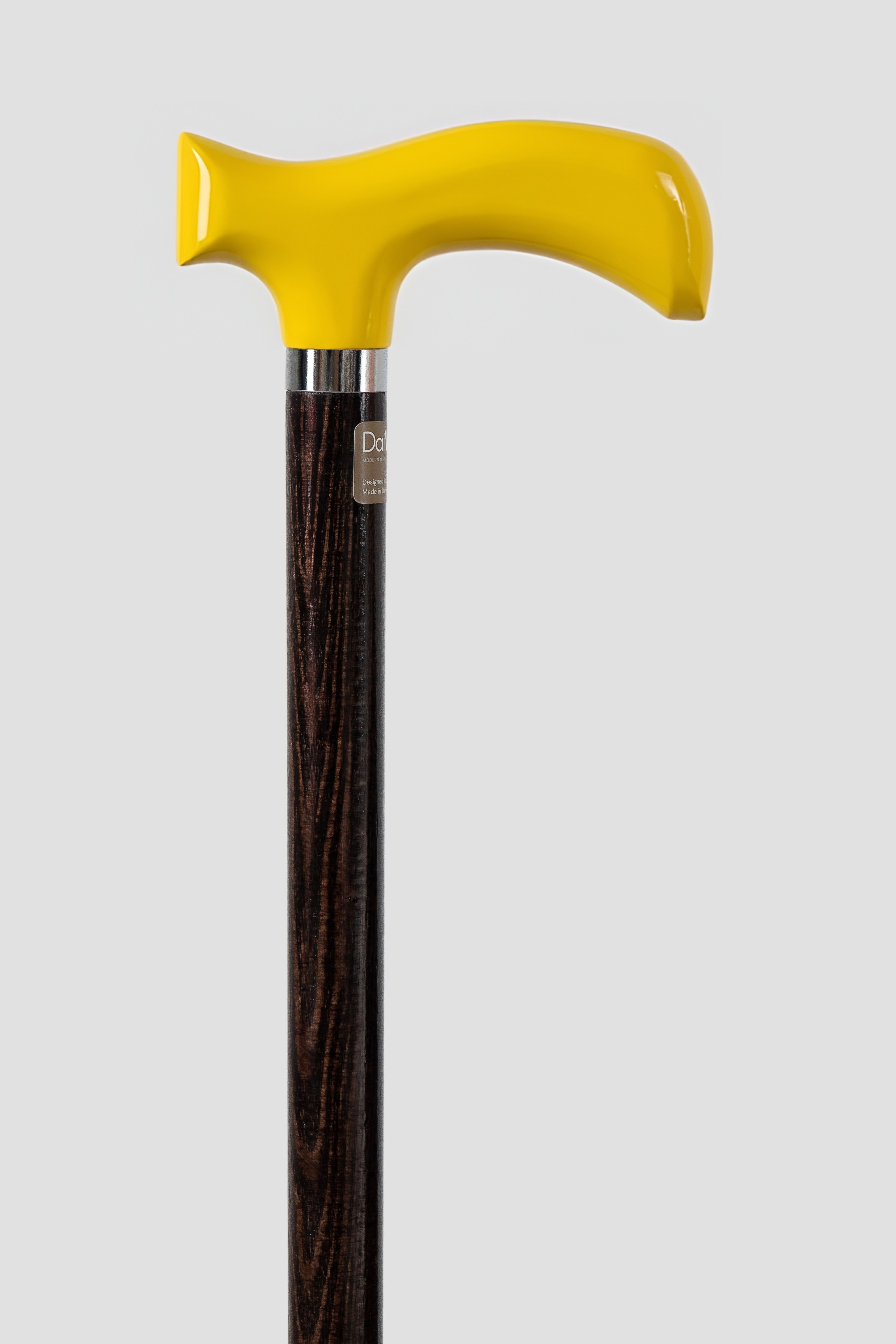 Modern walking cane with colorful anatomical grip
