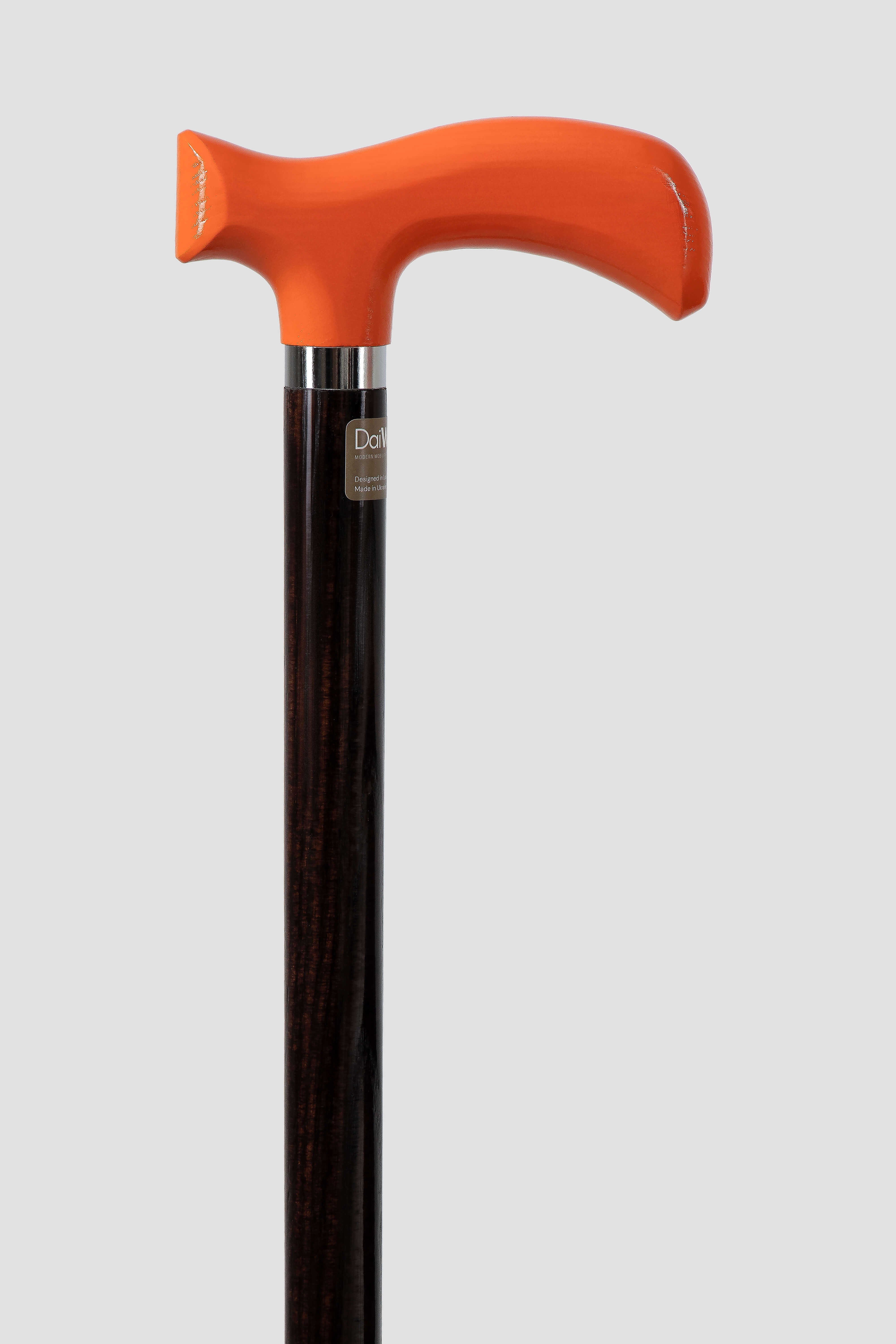 Orange premium walking stick with anatomical handle