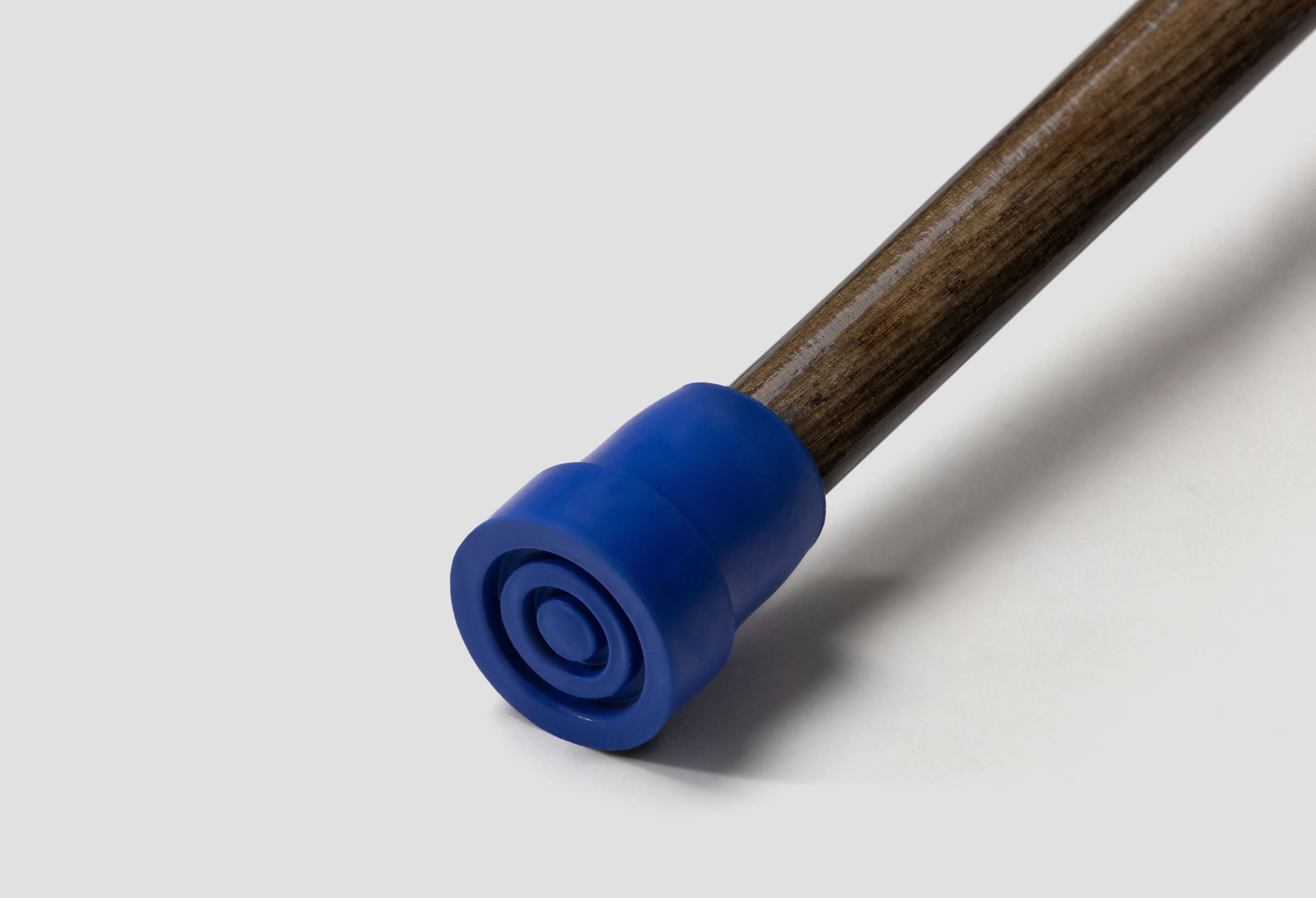 Heavy-duty anti-slip rubber tip for DaiWalk canes. High-traction replacement ferrule for maximum grip on urban surfaces.