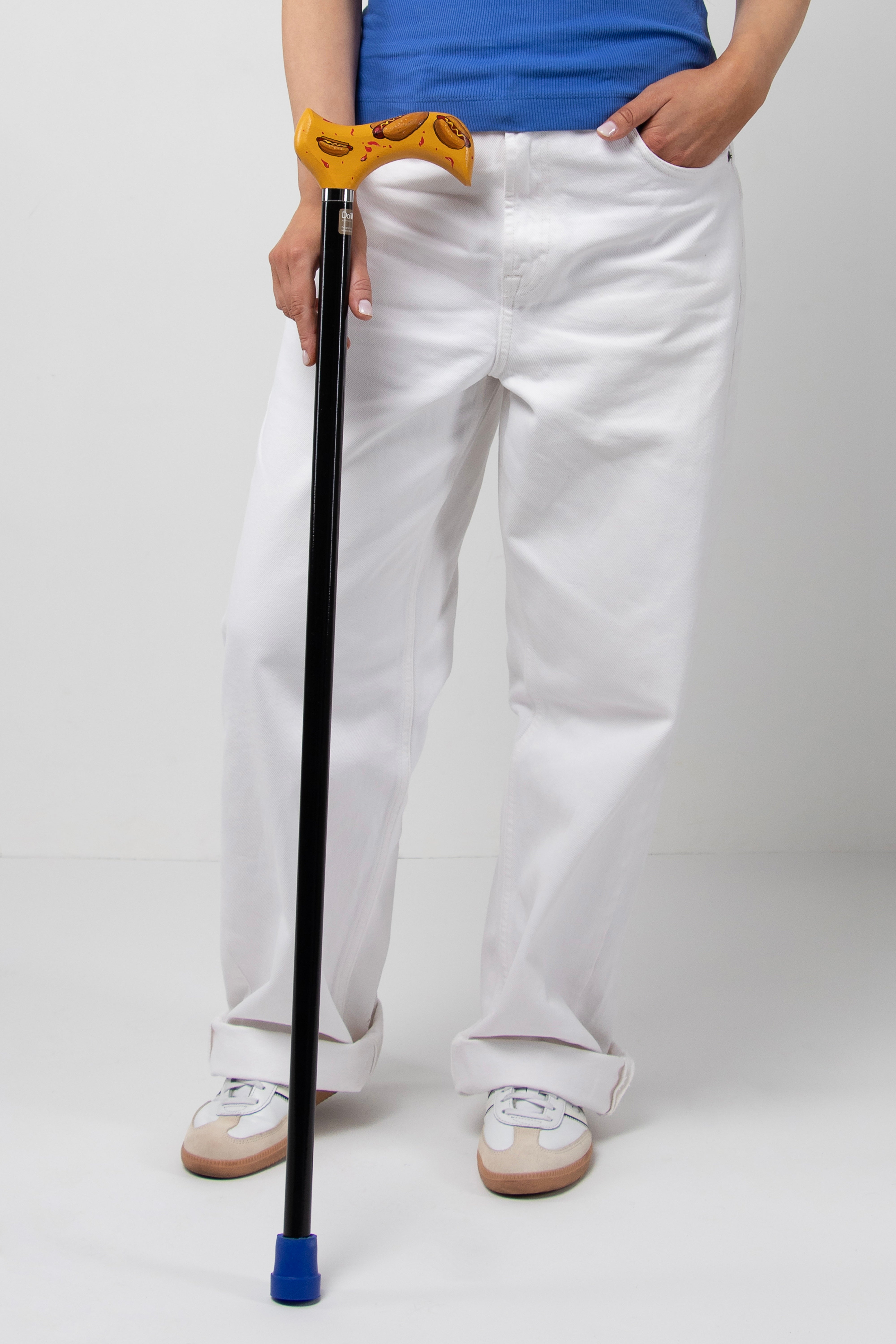 Collectible designer walking cane from DaiWalk POP series. Hand-finished art toy aesthetic mobility aid for modern collectors and hypebeasts.