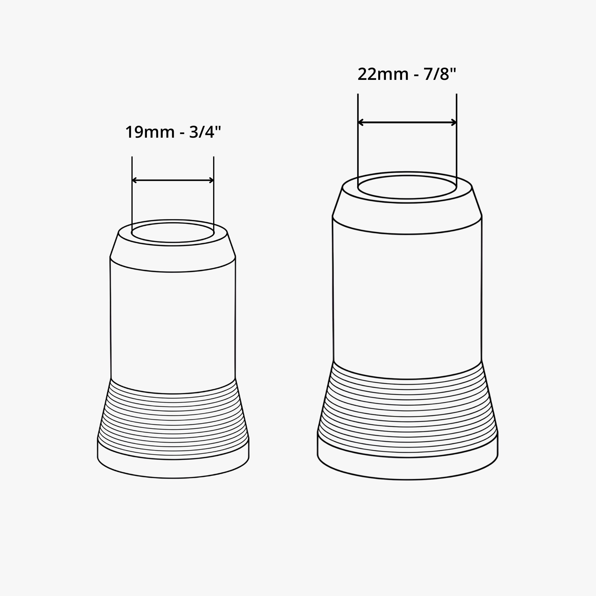 rubber tip for walking cane size